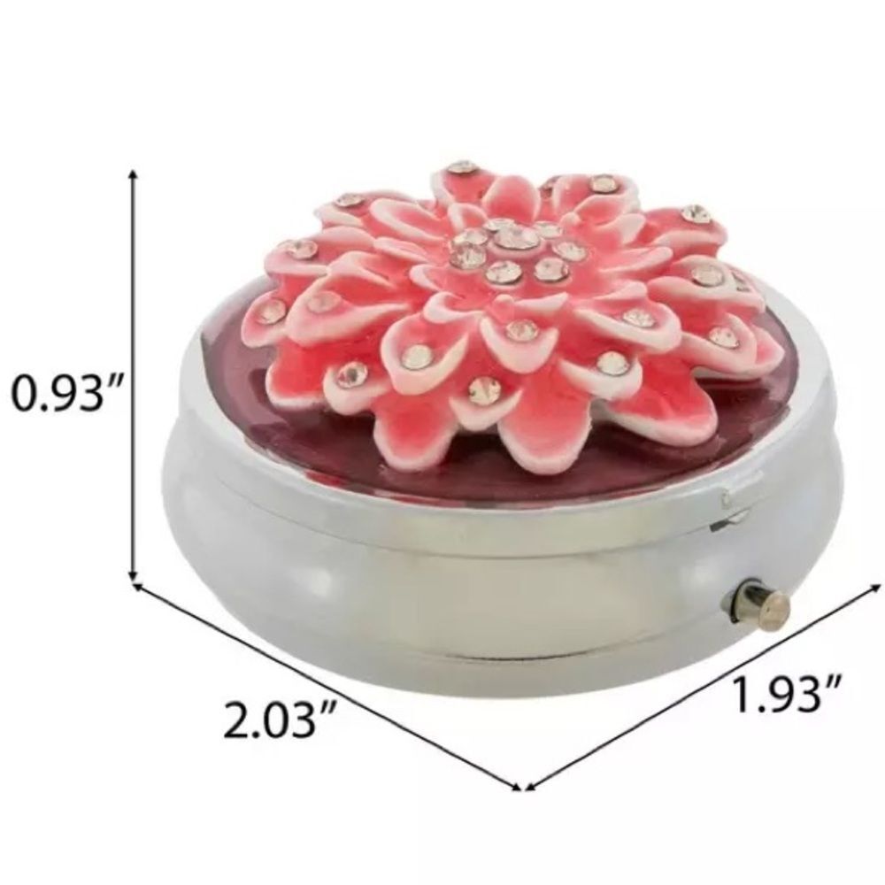 Pink Floral Compact Mirror - Picture 3 of 3
